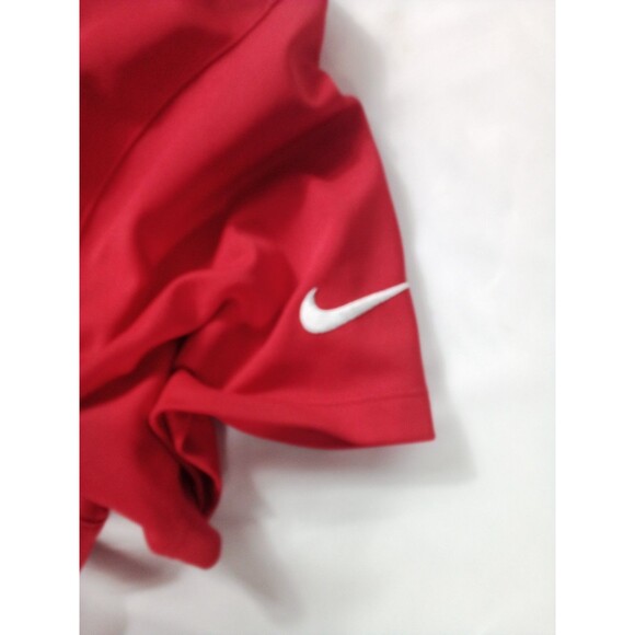 Men's Nike Red Standard Fit Size Large Dri-Fit Short Sleeve Polo - Picture 8 of 10